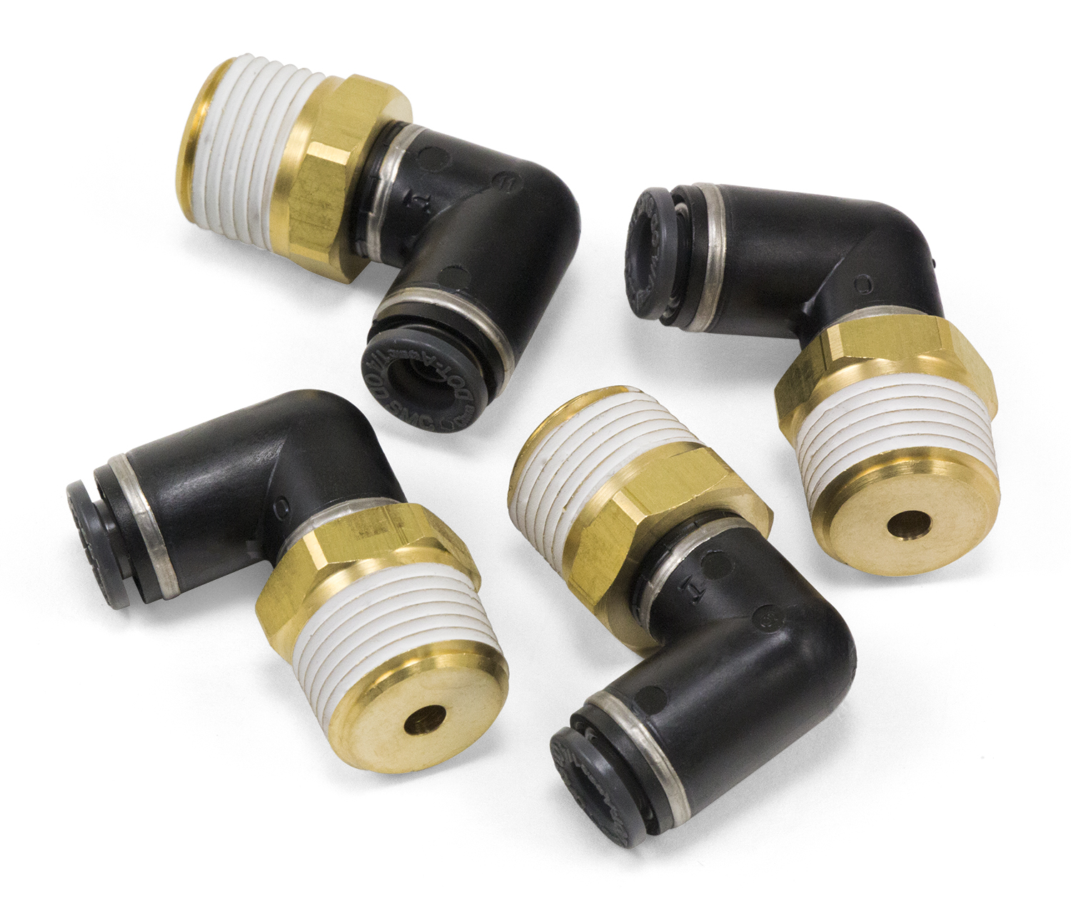 Air Lift Performance 21847 Elbow Male - 3/8in MNPT X 1/4in PTC - DOT - SMC # KV2L07-36S